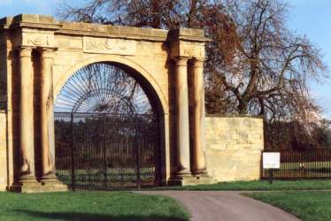 Napoleonic Wars Triumphal Arch at entrance to Thornton. Click for larger image